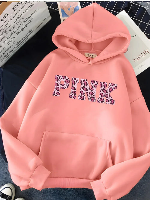 Leopard Pink Hoodie